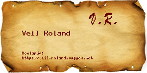 Veil Roland névjegykártya